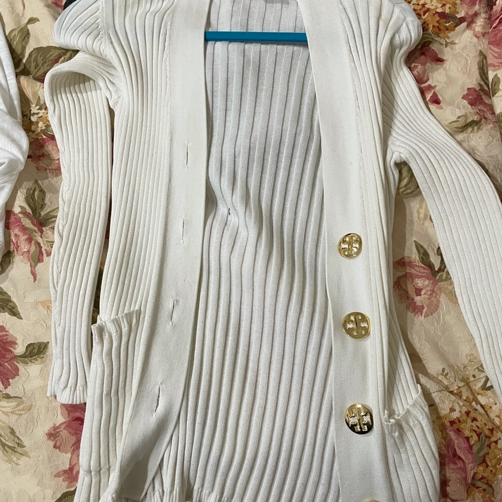 White Tory Burch Cardigan